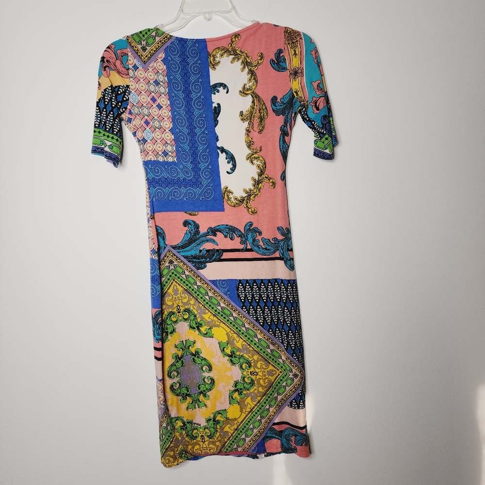 HALE BOB Bodycon Multicolor Print Dress Small - Picture 5 of 8